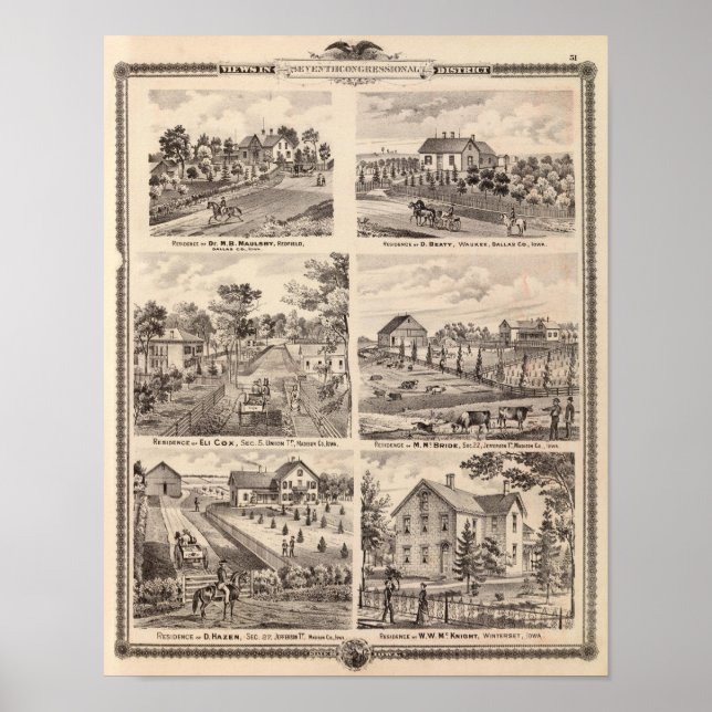 Póster Residências em Redfield (Frente)