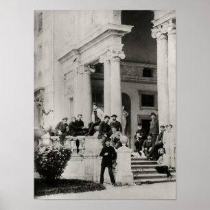 Poster Residentes da casa de campo Medici em Roma