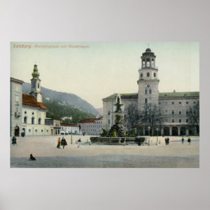 Póster Residenzplatz Salzburg, Áustria
