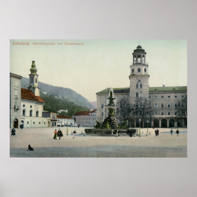 Póster Residenzplatz Salzburg, Áustria (Frente)
