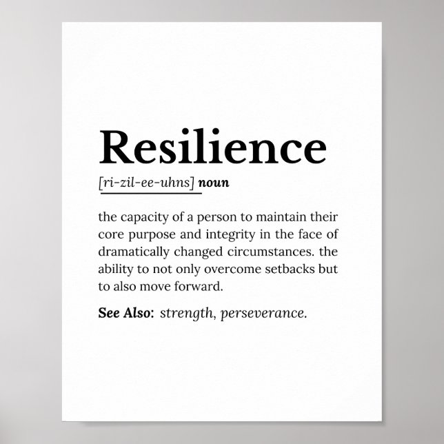 Poster Resiliência: O poder da perseverança (Frente)