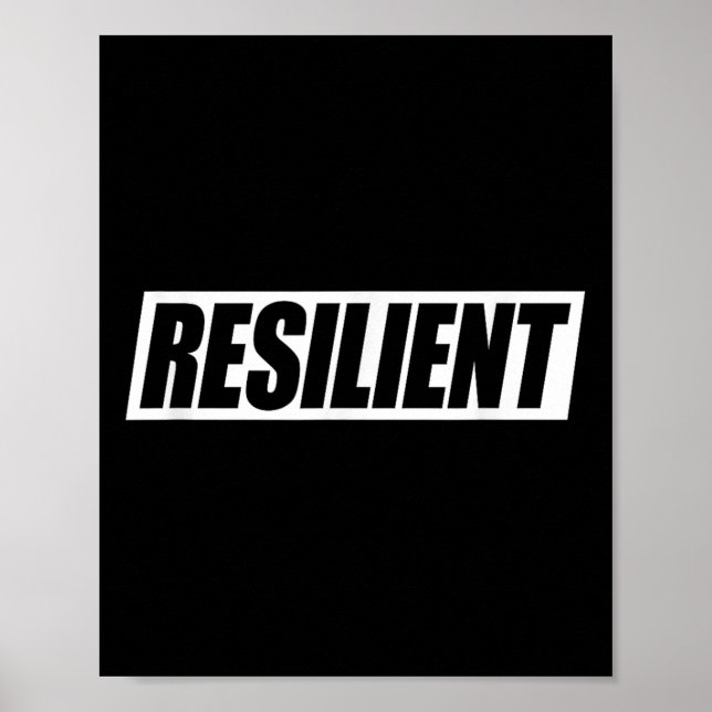 Poster Resilient Mental Strength Self-esteem Motivation R (Frente)