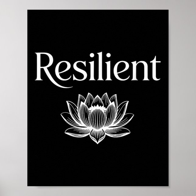 Poster Resilient Mental Strength Self-esteem Motivation R (Frente)