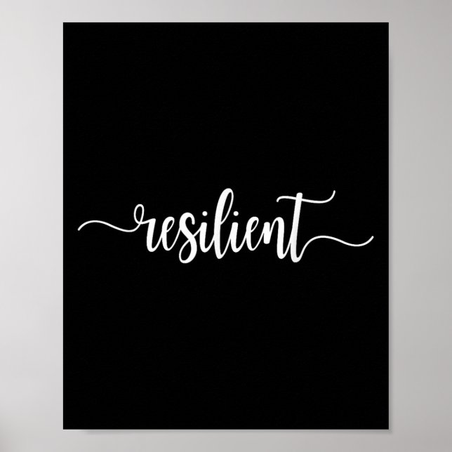 Poster Resilient Mental Strength Self-esteem Motivation R (Frente)
