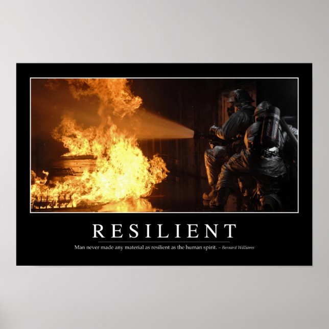 Póster Resiliente: Cotação Inspiracional (Frente)