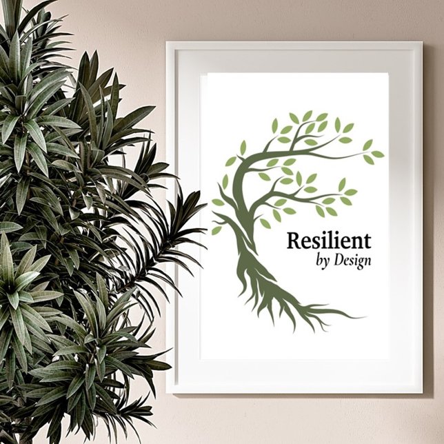 Poster RESILIENTE POR DESIGN Motivacional (Criador carregado)