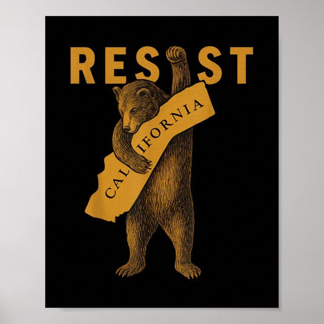 Poster Resist California Bear  (Frente)