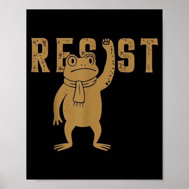 Poster Resist Frog Rtland Frog Protest For Men Women  (Frente)