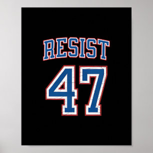 Poster Resista 47 Política Retrô Desgastada