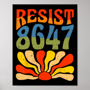 Poster Resista 8647 Flor Anti-trump Direitos Humanos Polí