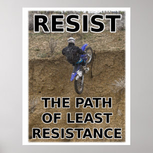 Poster Resista à Menor Resistência Cartaz de Motocross de