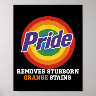 Poster Resista a Trump Remova Manchas Laranja Teimosas Or
