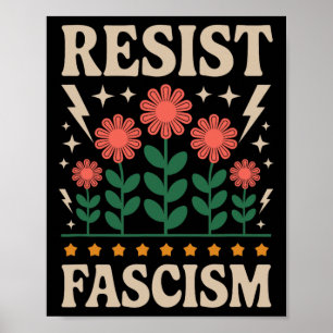 Poster Resista ao Fascismo Protesto Trump Anti Trump 