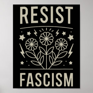 Poster Resista ao Fascismo Protesto Trump Anti Trump 11