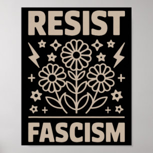 Poster Resista ao Fascismo Protesto Trump Anti Trump 12