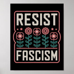 Poster Resista ao Fascismo Protesto Trump Anti Trump 13 