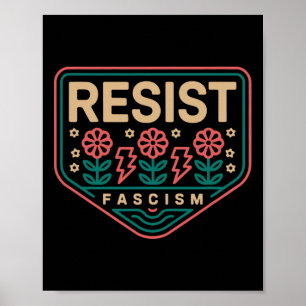 Poster Resista ao Fascismo Protesto Trump Anti Trump 9