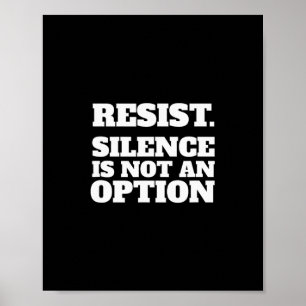 Poster Resista Ativismo Antitrump Pró-América Pró-Democra