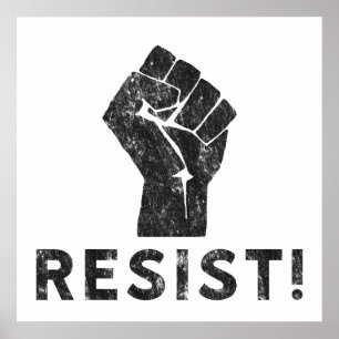 Poster Resista o punho