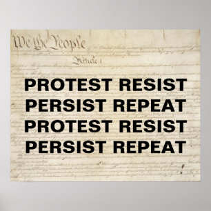 Póster Resista persistem protesto da constituição da