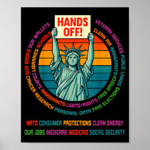 Poster Resista Resistência EUA Estátua Da Liberdade Fora 