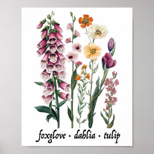 Poster Resista Sutil Flor Protesto Vintage Dedaleira Dahl