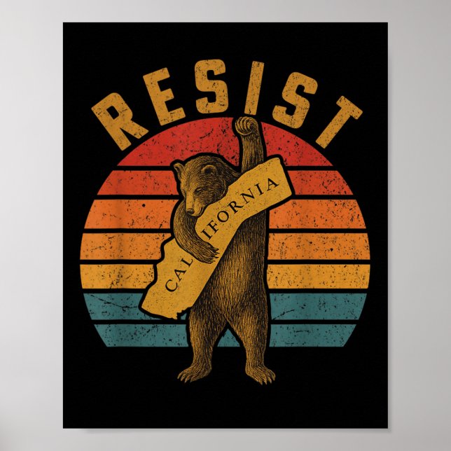 Poster Resista Urso Califórnia  (Frente)