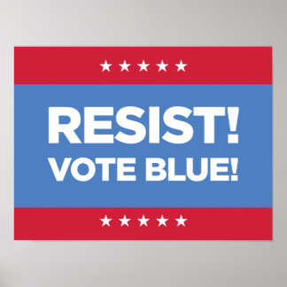 Poster Resistam! Vote Blue!