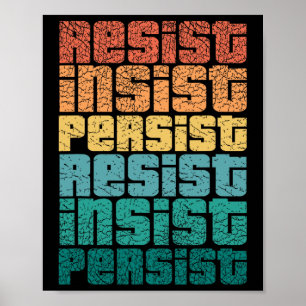 Poster Resiste A Insistir Em Pressionar A Camisa 45 Antis