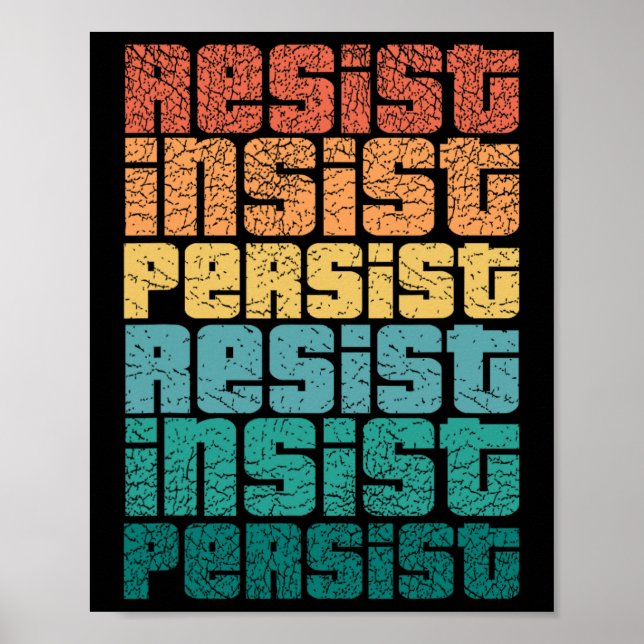 Poster Resiste A Insistir Em Pressionar A Camisa 45 Antis (Frente)