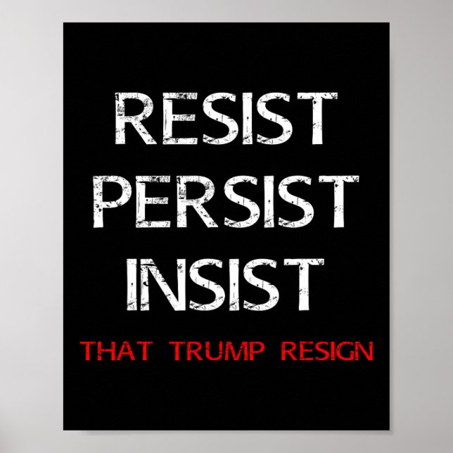 Poster Resiste A Insistir Que A Tremora Que Resina Contra (Frente)