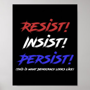 Poster Resiste À Resistência - Isto É Democracia