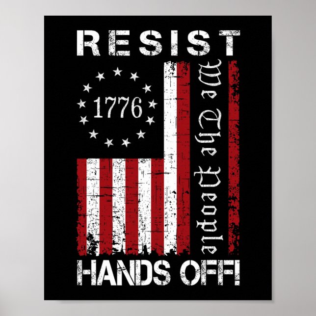 Poster Resiste As Mãos Ao Protesto Nós, O Sinalizador Do  (Frente)