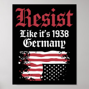 Poster Resiste como se fosse a bandeira dos EUA de 1938