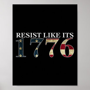 Poster Resiste Como Seu 1776 - Patriotas Verdadeiros - Vi