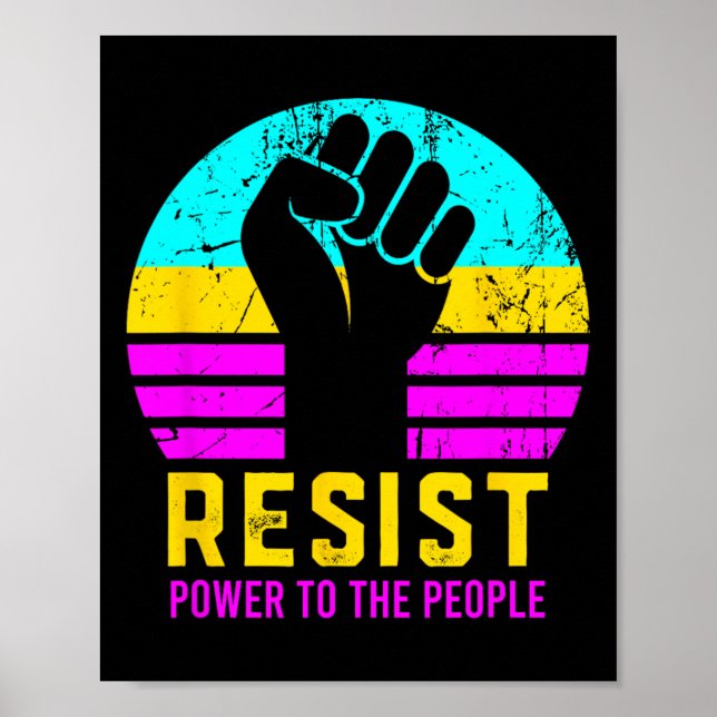 Poster Resiste O Poder Fascismo Às Pessoas (Frente)