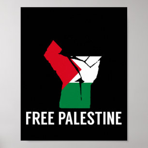 Poster Resistência à bandeira da Palestina - Liberdade na