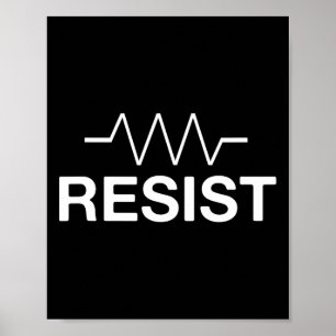 Poster Resistência a Eletrônicos Engraçados Resistência a