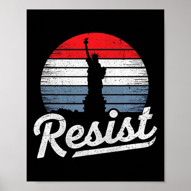 Poster Resistência À Estátua Da Liberdade Salvar A Democr (Frente)