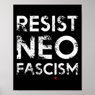 Poster Resistência a Neo Fascismo Anti Trump Anti-Bolsona