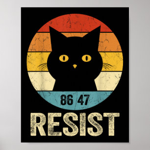 Poster Resistência Anti-Trump Teto Retro Resiste Anti-Tru