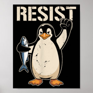 Poster Resistência ao Ativismo Pinguim Mulheres Homens