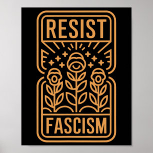 Poster Resistência ao fascismo Protesto Trump Anti Trump