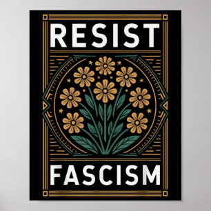 Poster Resistência ao fascismo Protesto Trump Anti Trump