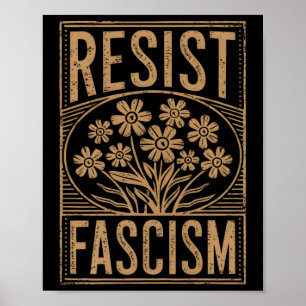 Poster Resistência ao fascismo Protesto Trump Anti Trump