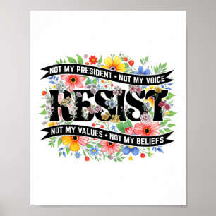 Poster Resistência aos Protestos Políticos Não É O Meu Pr