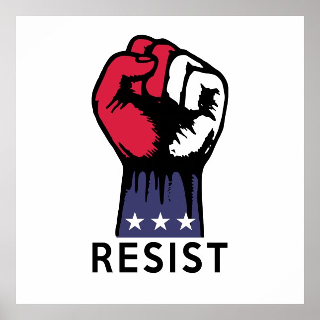 Poster Resistência Contra Corrupção Política (Frente)