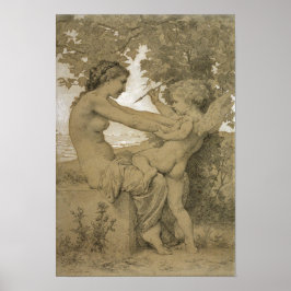 Poster Resistência do amor por Bouguereau