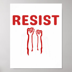 Poster Resistência Fist Faz Parte Da Resistência Anti Tru