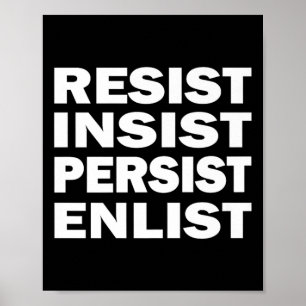 Poster Resistência Insistir Insistir em Insistir Insistir